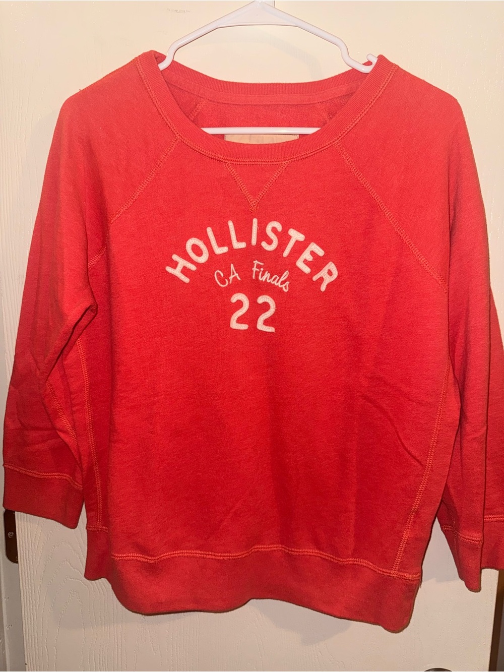 Hollister Red Logo Pullover Sweatshirt